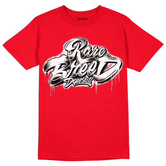 Red Thunder 4s DopeSkill Red T-shirt Rare Breed Type Graphic