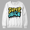 Aqua 5s DopeSkill Sweatshirt Super Sauce Graphic - White