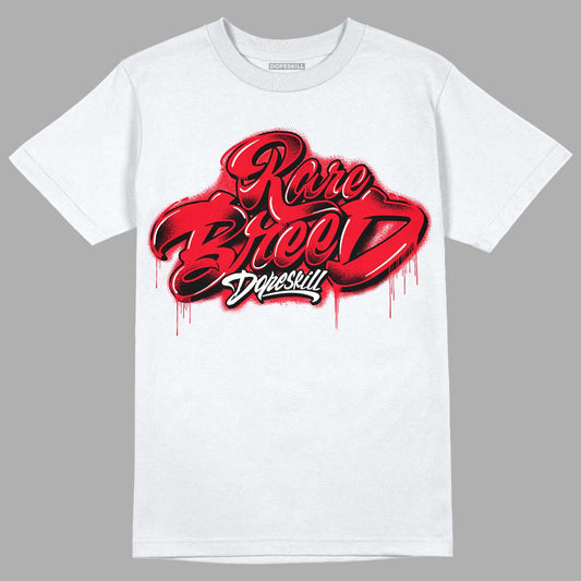 Red Thunder 4s DopeSkill T-shirt Rare Breed Type Graphic - White