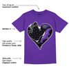 AJ 13 Court Purple DopeSkill Purple T-shirt Heart AJ 13 Graphic