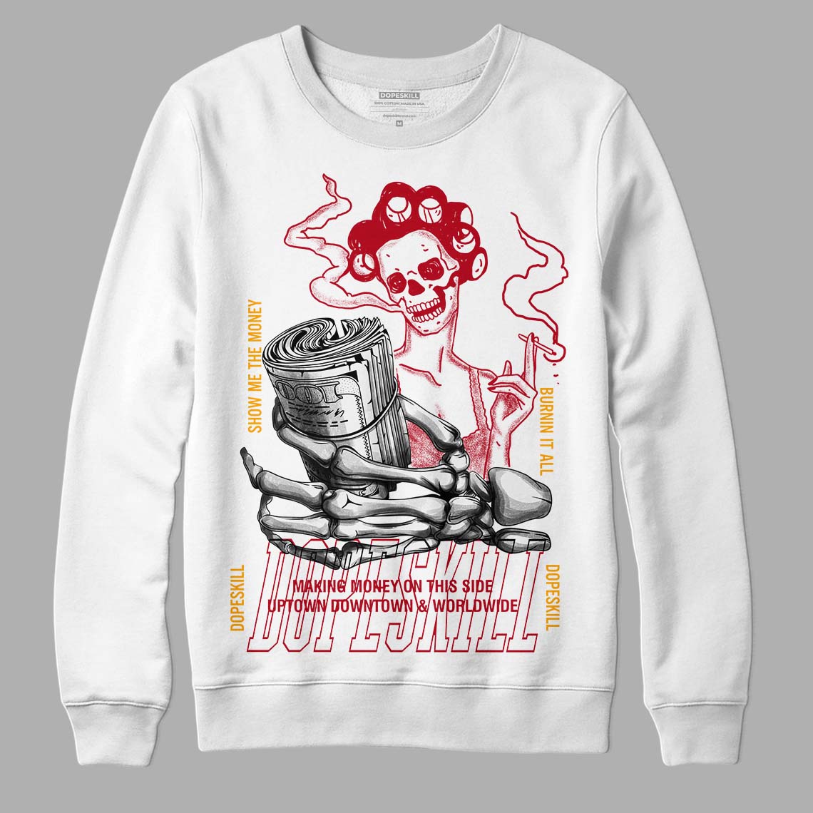 Cardinal 7s DopeSkill Sweatshirt Show Me The Money Graphic - White 