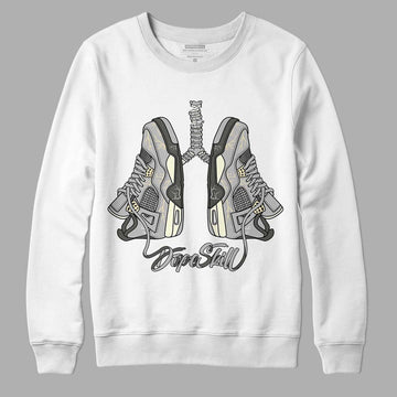 Jordan 4 Retro SE Craft Photon Dust DopeSkill Sweatshirt Breathe  Graphic Streetwear - White 