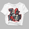 Jordan 3 Retro White Cement Reimagined DopeSkill Women's Crop Top Talk Is Chip Graphic Streetwear - White