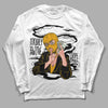 Black Taxi 12s DopeSkill Long Sleeve T-Shirt Money Is The Motive Graphic - White 