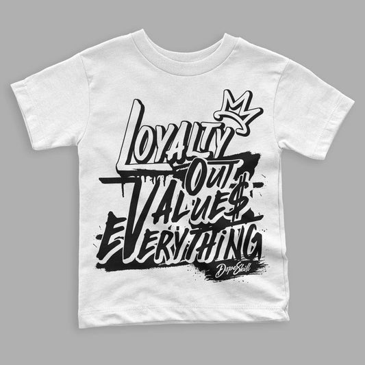 Panda White Black Dunk Low DopeSkill Toddler Kids T-shirt LOVE Graphic - White 