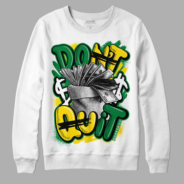 Dunk Low Reverse Brazil DopeSkill Sweatshirt Don't Quit Graphic - White