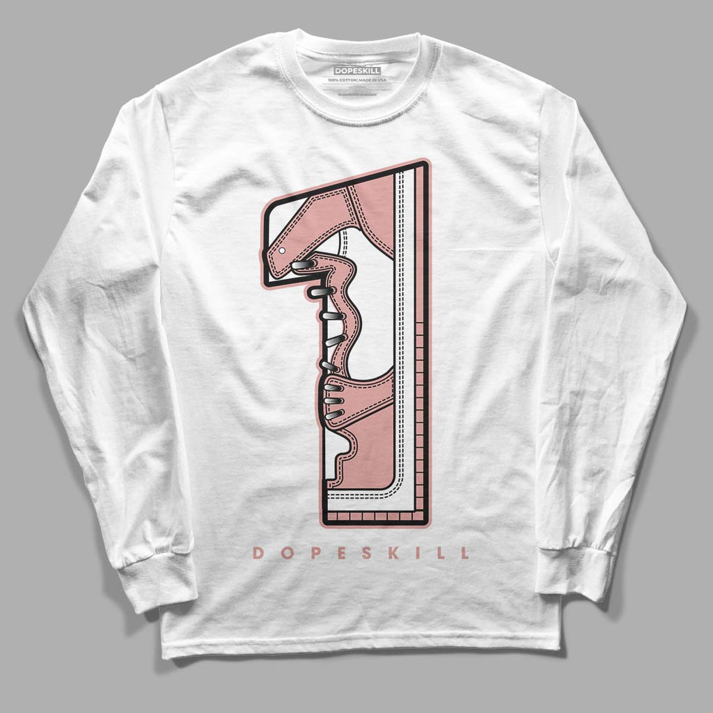 Rose Whisper Dunk Low DopeSkill Long Sleeve T-Shirt No.1 Graphic - White 