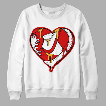 Dunk Low Gym Red DopeSkill Sweatshirt Heart Jordan Graphic - White 