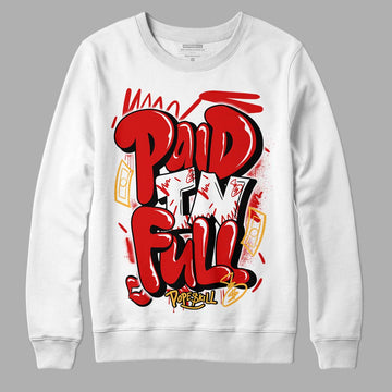 Dunk Low Gym Red DopeSkill Sweatshirt New Paid In Full Graphic - White 