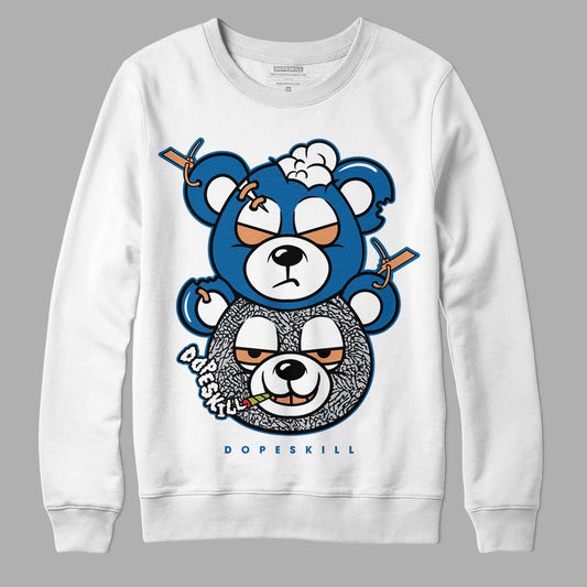 Jordan 3 Retro Wizards DopeSkill Sweatshirt New Double Bear Graphic Streetwear - White