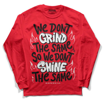 Jordan 4 Red Thunder DopeSkill Red  Long Sleeve T-Shirt Grind Shine Graphic Streetwear