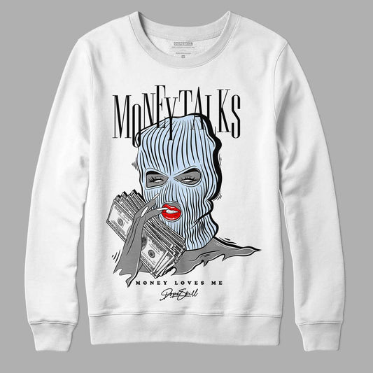 Jordan 11 Retro Low Cement Grey DopeSkill Sweatshirt Money Talks Graphic Streetwear - White