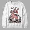 Rose Whisper Dunk Low DopeSkill Sweatshirt MOMM Bear Graphic - White 