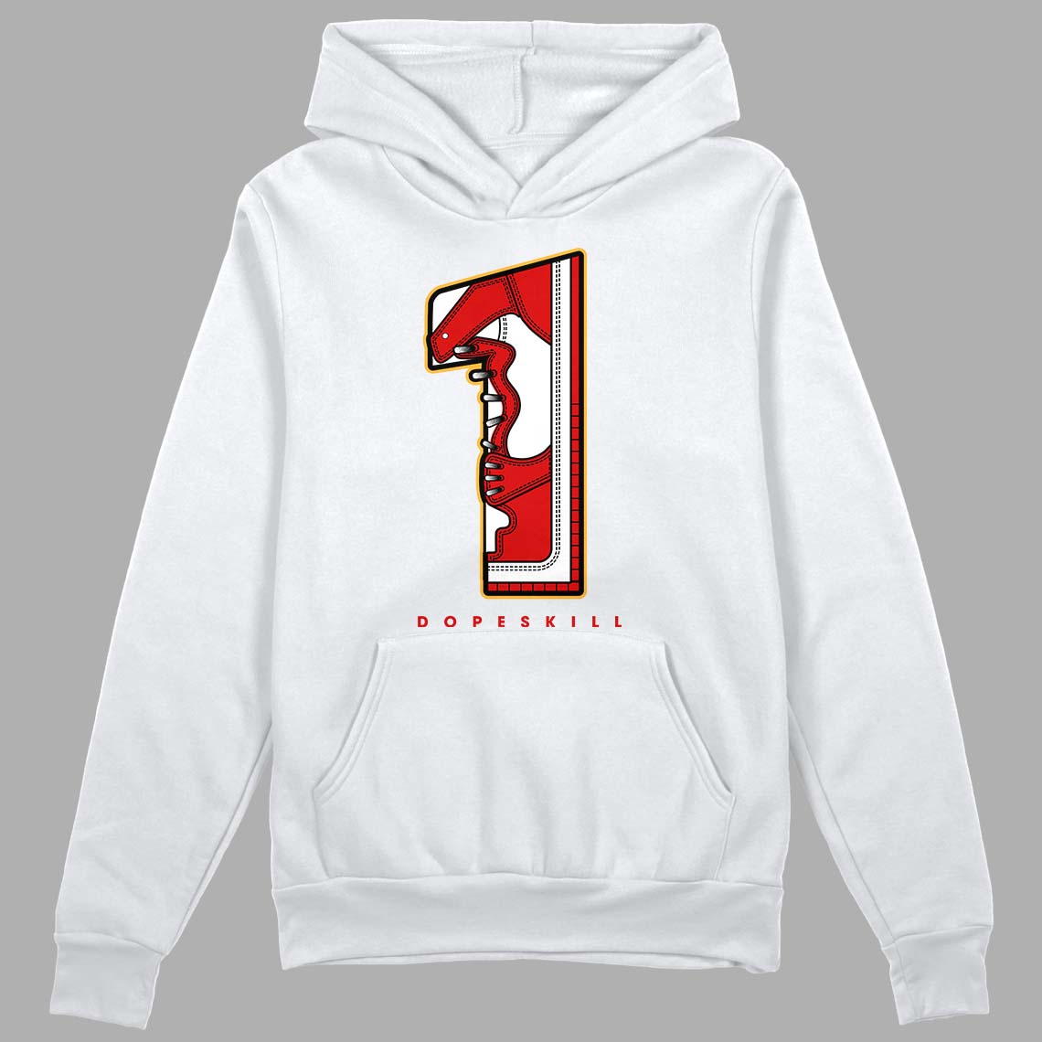 Dunk Low Gym Red DopeSkill Hoodie Sweatshirt No.1 Graphic - White 