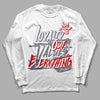 Fire Red 9s DopeSkill Long Sleeve T-Shirt LOVE Graphic - White 