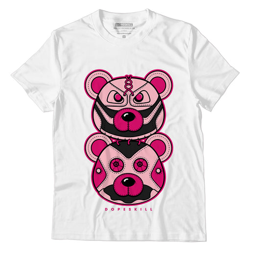 AJ 1 Mid Coral Chalk DopeSkill T-Shirt Leather Bear Graphic