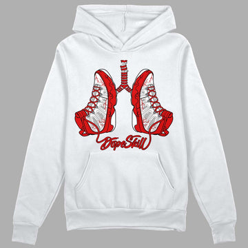 Gym Red 9s DopeSkill Hoodie Sweatshirt Breathe Graphic - White 