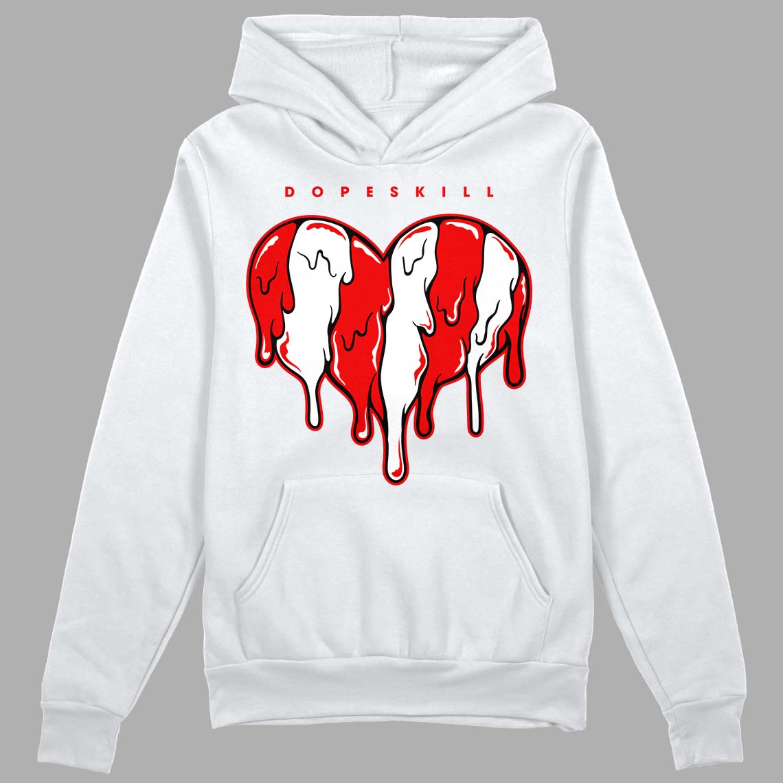 Dopeskill 11 Jordan 11 Cherry Hoodie| Slime Drip Heart DopeSkill Streetwear Graphic ...