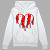 Cherry 11s DopeSkill Hoodie Sweatshirt Slime Drip Heart Graphic - White