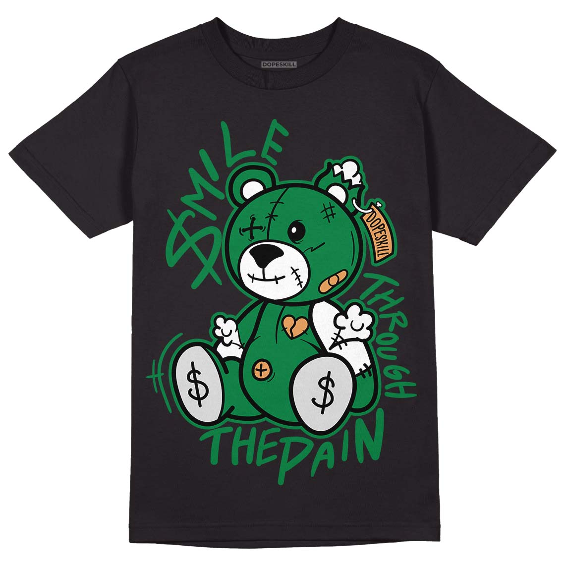 Nike SB x Jordan 4 “Pine Green” DopeSkill T-Shirt BEAN Graphic Streetwear - Black