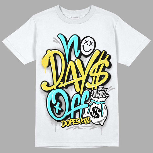 Jordan 5 Aqua DopeSkill T-Shirt No Days Off Graphic Streetwear - White 