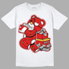 Dunk Low Gym Red DopeSkill T-Shirt Bear Steals Sneaker Graphic - White 