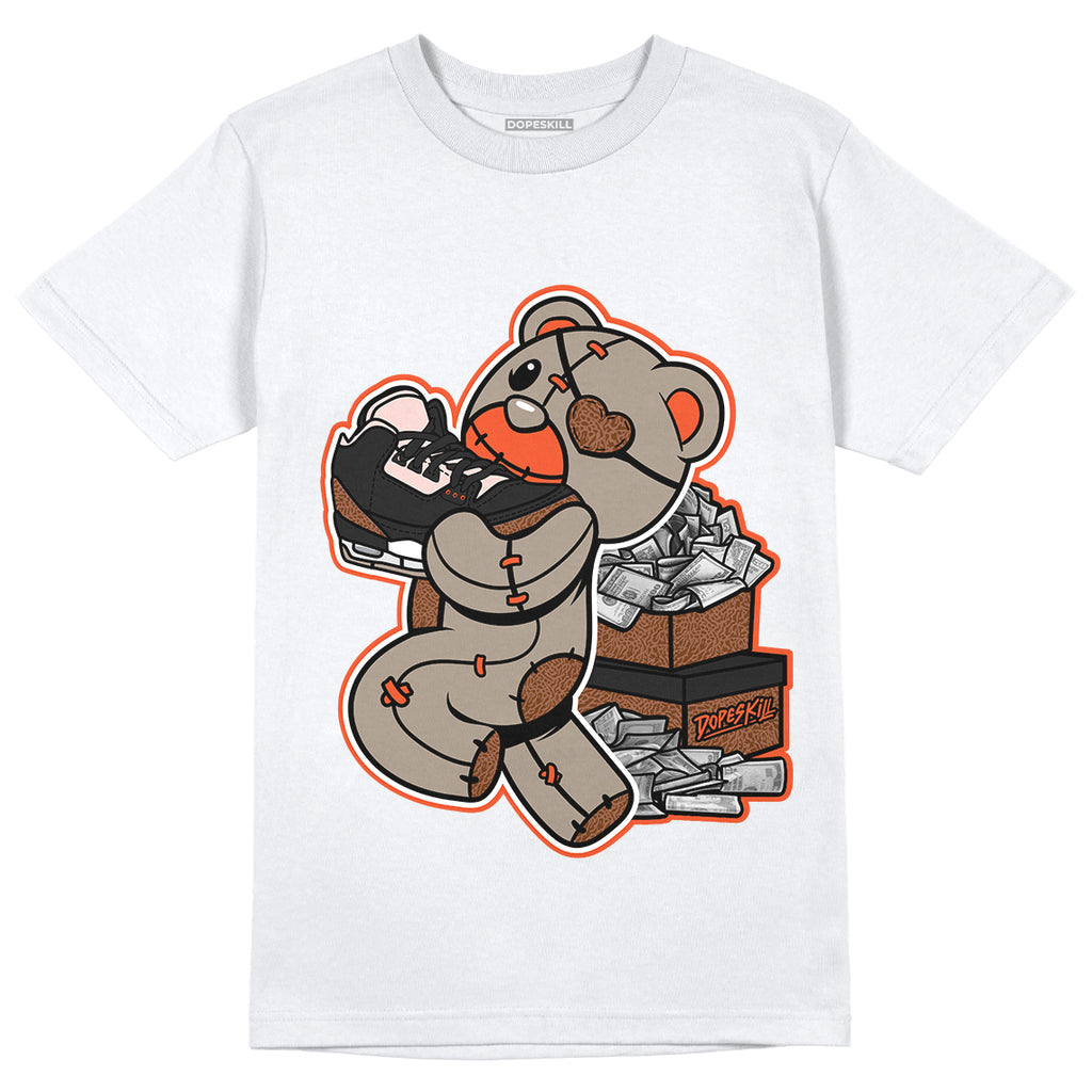Jordan 3 “Desert Elephant” DopeSkill T-Shirt Bear Steals Sneaker Graphic - White 