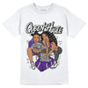 Jordan 3 Dark Iris DopeSkill T-Shirt Queen Of Hustle Graphic - White 