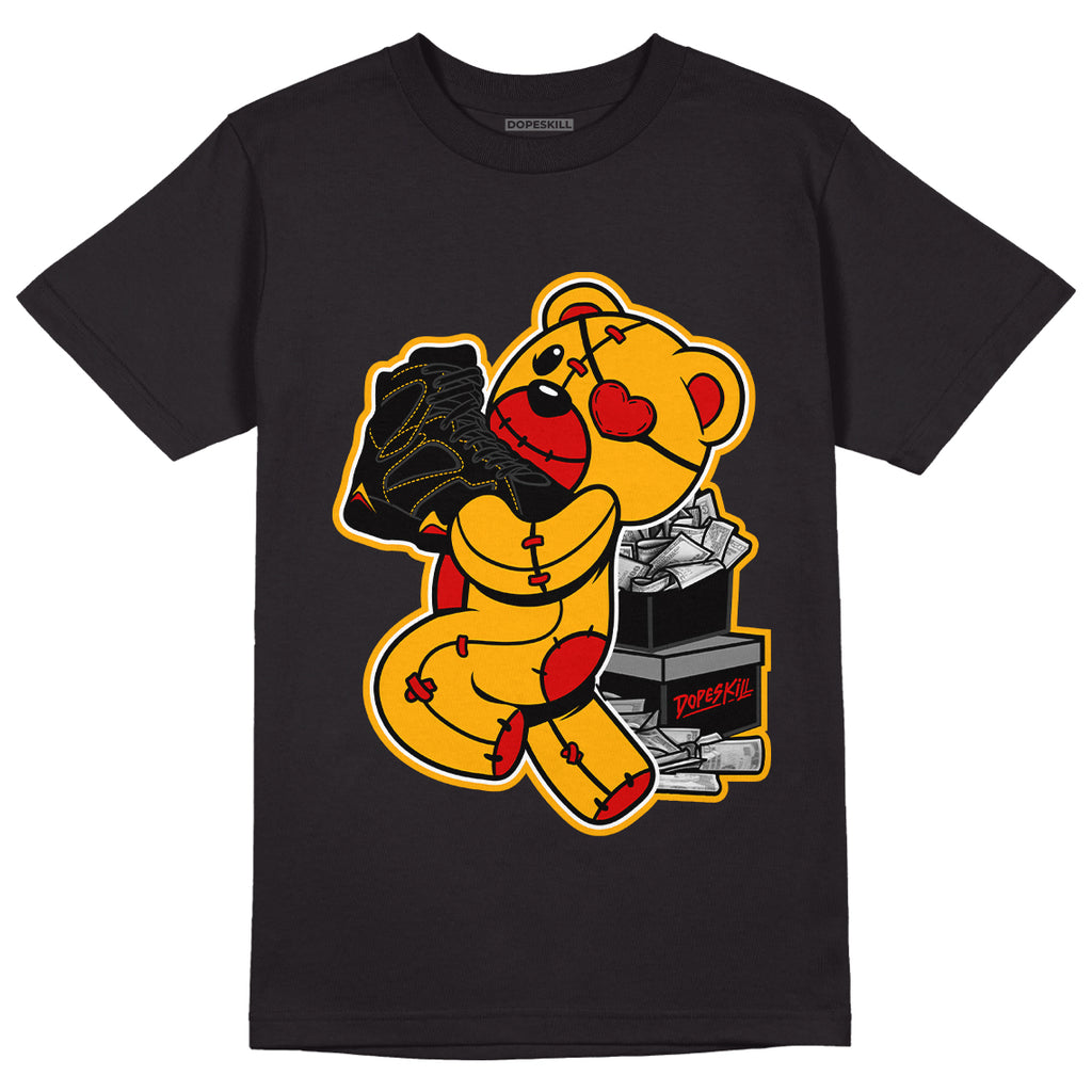 Jordan 7 Citrus DopeSkill T-Shirt Bear Steals Sneaker Graphic - Black