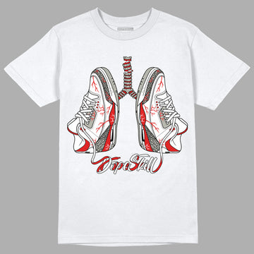 Fire Red 3s DopeSkill T-Shirt Breathe Graphic - White