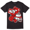 Gym Red 9s DopeSkill T-Shirt Bear Steals Sneaker Graphic - Black