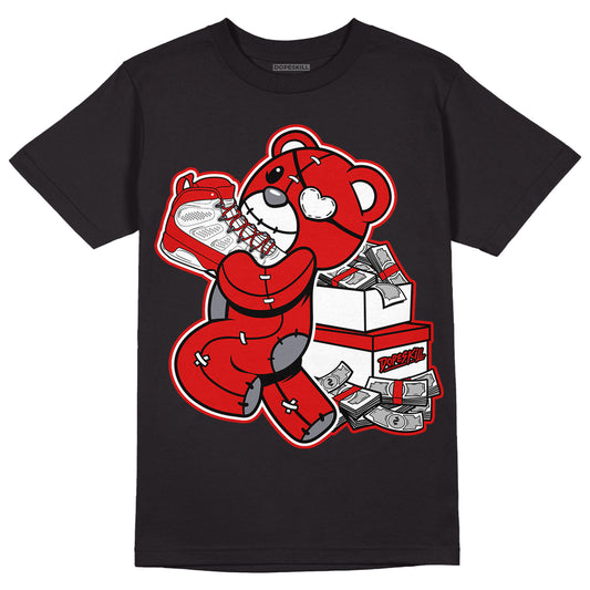 Gym Red 9s DopeSkill T-Shirt Bear Steals Sneaker Graphic - Black