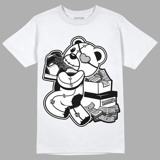 Jordan 1 High 85 Black White DopeSkill T-Shirt Bear Steals Sneaker Graphic Streetwear - White 
