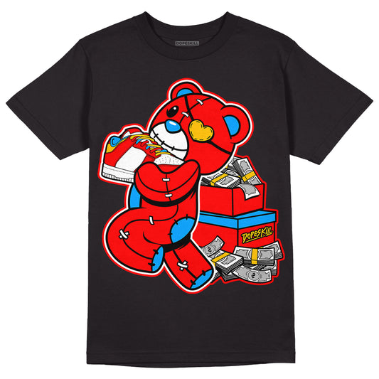 Fruity Pebbles Dunks DopeSkill T-Shirt Bear Steals Sneaker Graphic - Black