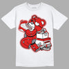 Gym Red 9s DopeSkill T-Shirt Bear Steals Sneaker Graphic - White 