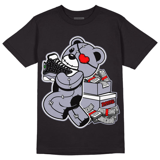 Jordan 13 Retro 'Black Flint' DopeSkill T-Shirt Bear Steals Sneaker Graphic Streetwear - Black