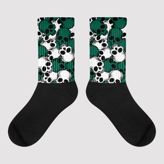 Lottery Pack Malachite Green Dunk Low Sublimated Socks Drawn Skulls Graphic