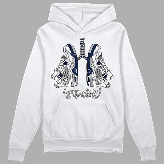 Midnight Navy 4s DopeSkill Hoodie Sweatshirt Breathe Graphic - White 