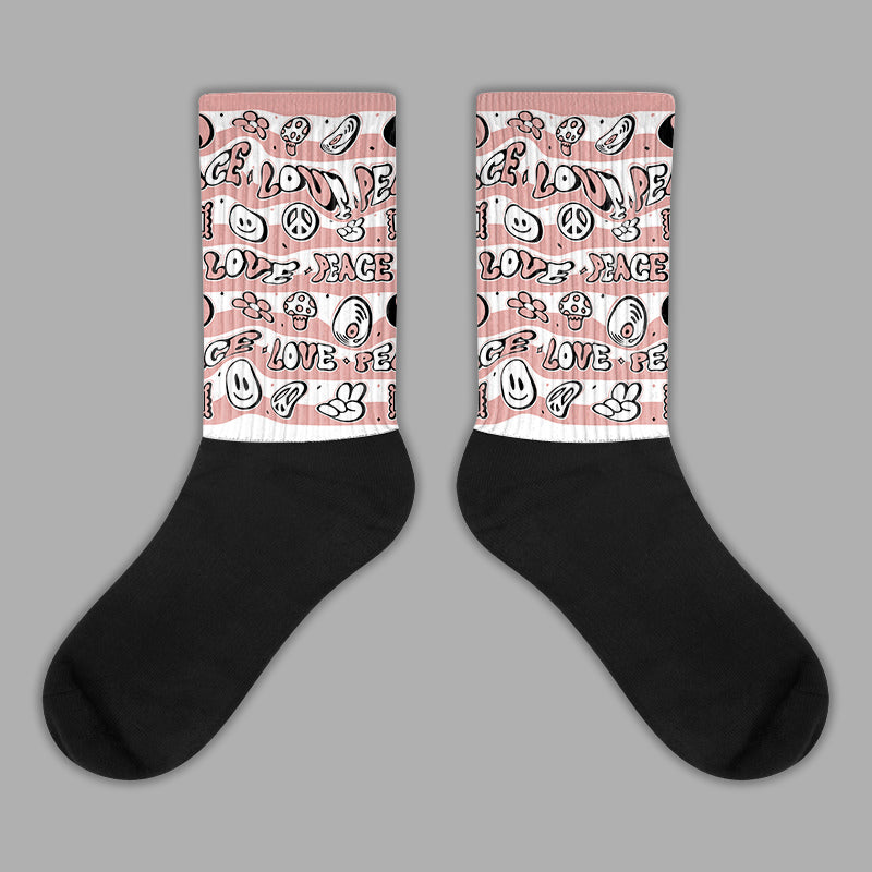 Rose Whisper Dunk Low Sublimated Socks Love Graphic