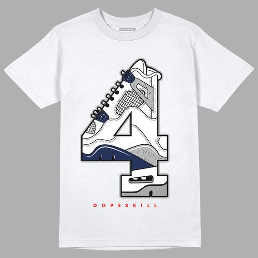 Midnight Navy 4s DopeSkill T-Shirt No.4 Graphic - White