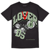 Seafoam 4s DopeSkill T-Shirt Loser Lover Graphic - Black