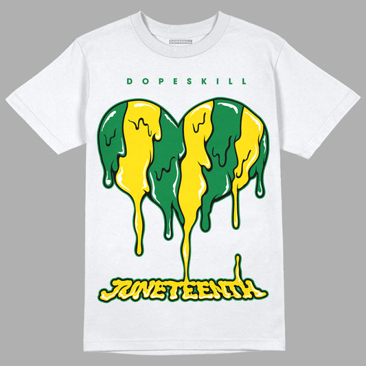 Dunk Low Reverse Brazil DopeSkill T-Shirt Juneteenth Heart Graphic - White