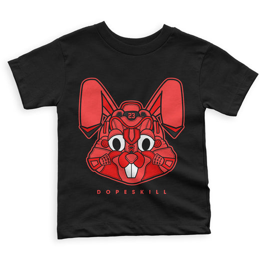 Chile Red 9s DopeSkill Toddler Kids T-shirt Sneaker Rabbit Graphic