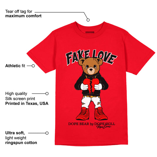 AJ 9 Chile Red DopeSkill Chile Red T-shirt Fake Love Graphic