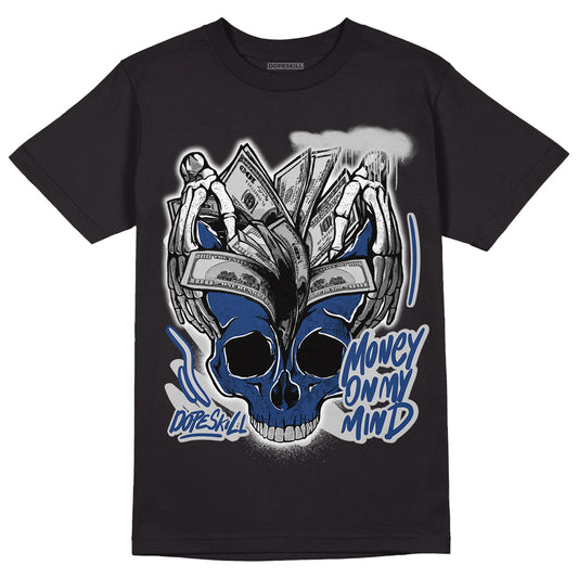 French Blue 13s DopeSkill T-Shirt MOMM Skull Graphic - Black