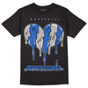 True Blue 1s DopeSkill T-Shirt Juneteenth Heart Graphic - Black