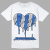 True Blue 1s DopeSkill T-Shirt Juneteenth Heart Graphic - White