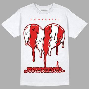 Jordan 12 Retro ‘Gym Red’  DopeSkill T-Shirt Juneteenth Heart Graphic Streetwear - White