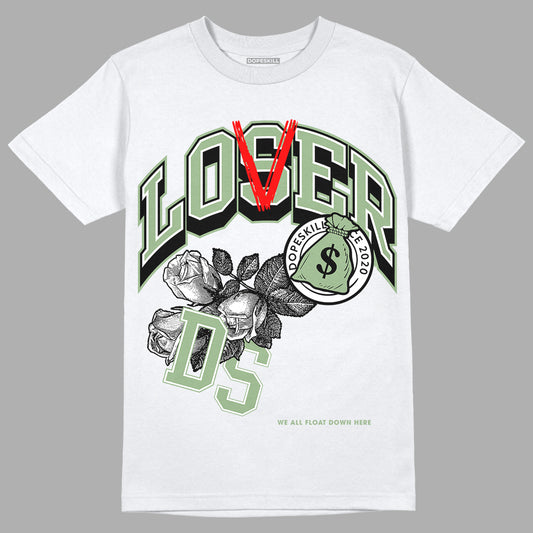 Seafoam 4s DopeSkill T-Shirt Loser Lover Graphic - White 