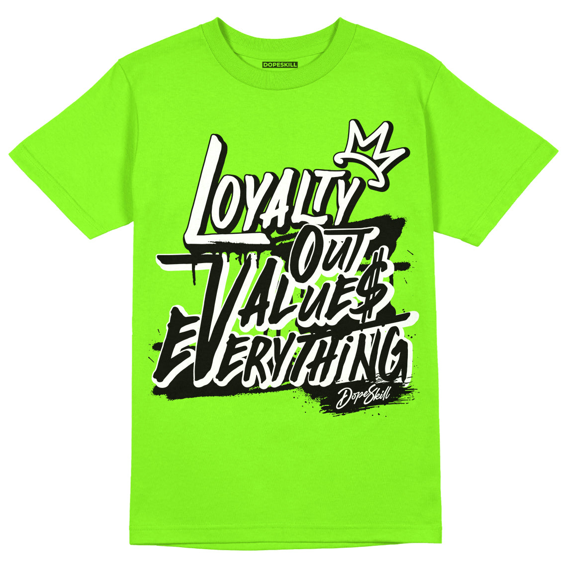 Neon Green Collection DopeSkill Neon Green T-shirt LOVE Graphic